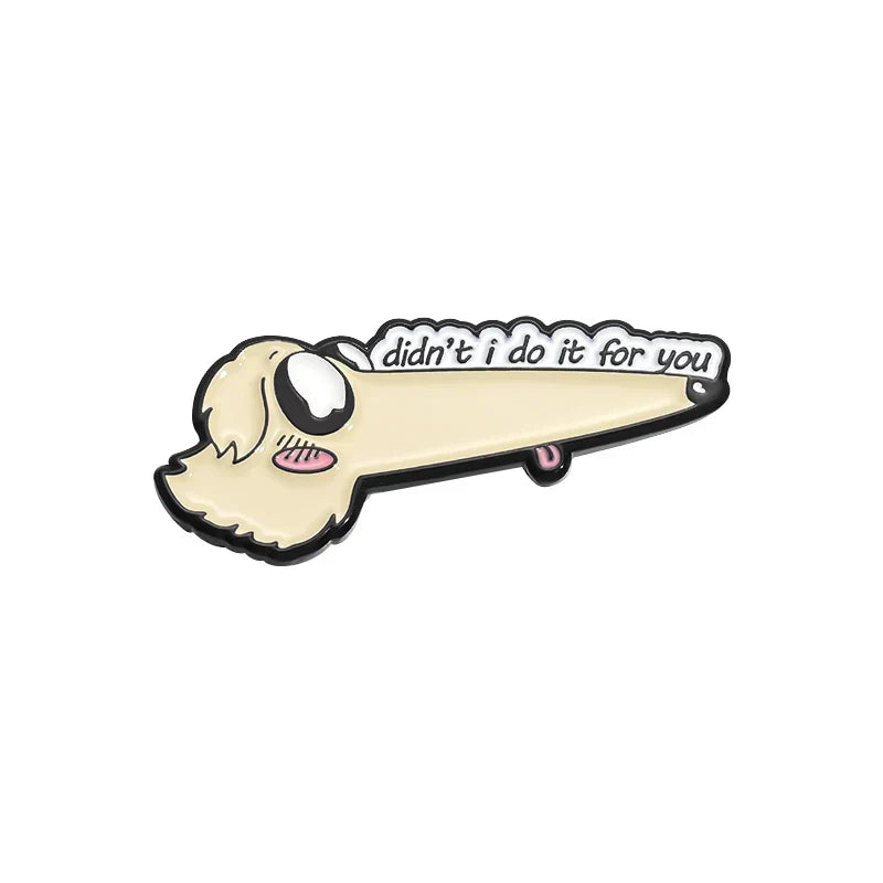 Cartoon Long Nose Dog Enamel Pin Cute Animal Brooch Lapel Badge Jewelry Gift
