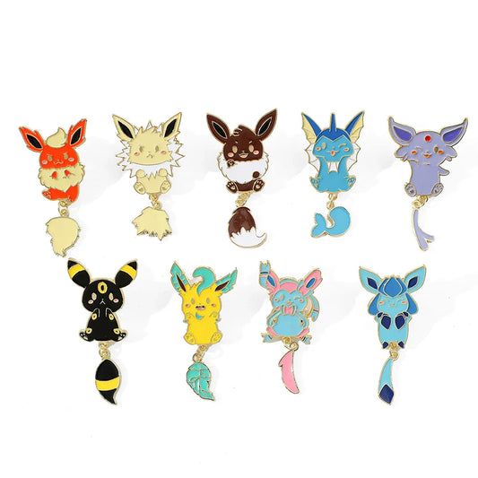 9 Pcs Anime Pokémon Pikachu Brooch Pin Badge Jewelry Accessories
