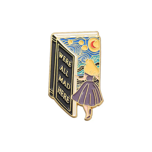 We're All Mad Here Alice in Wonderland Enamel Pin