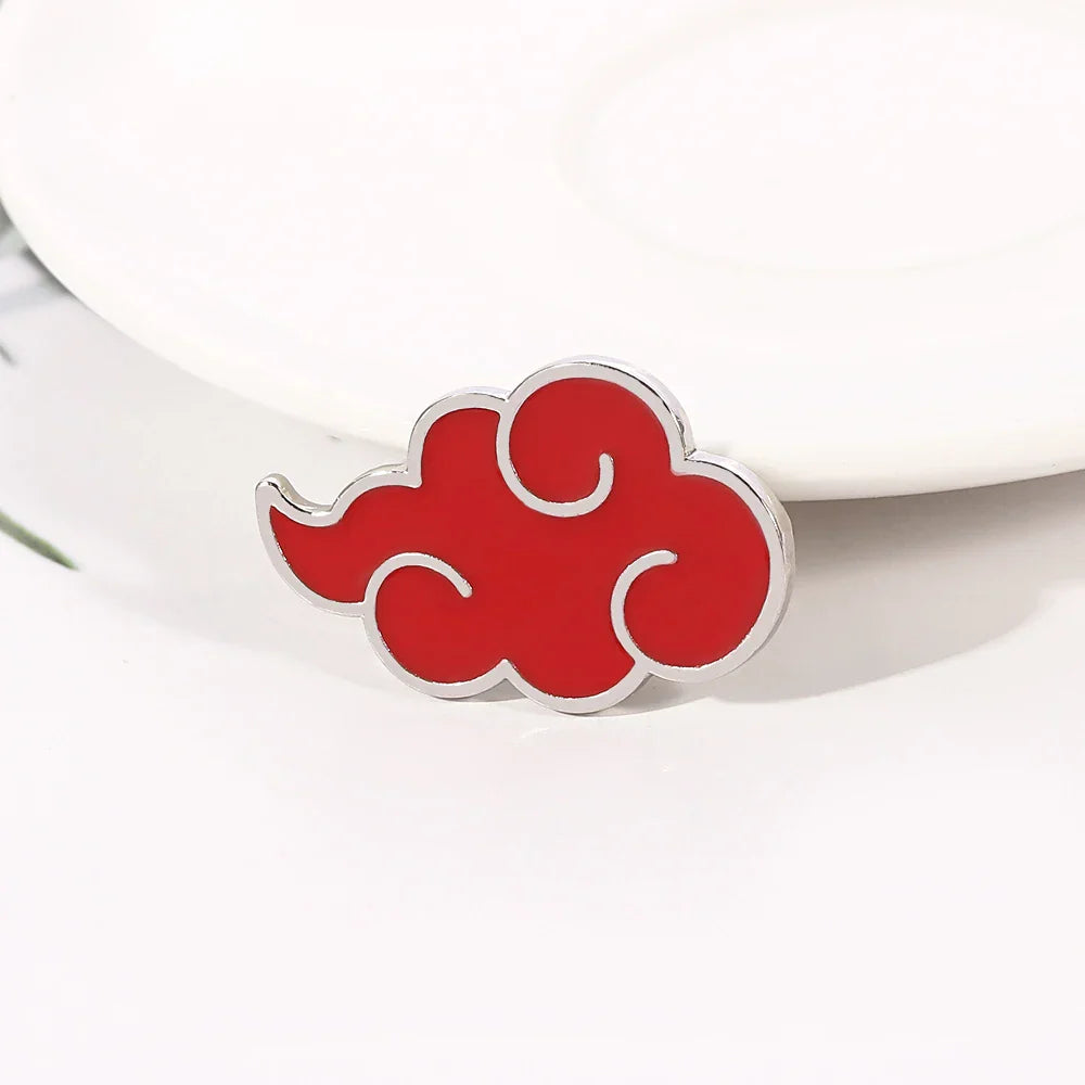 Anime Red Cloud Enamel Pins for Backpacks and Bags