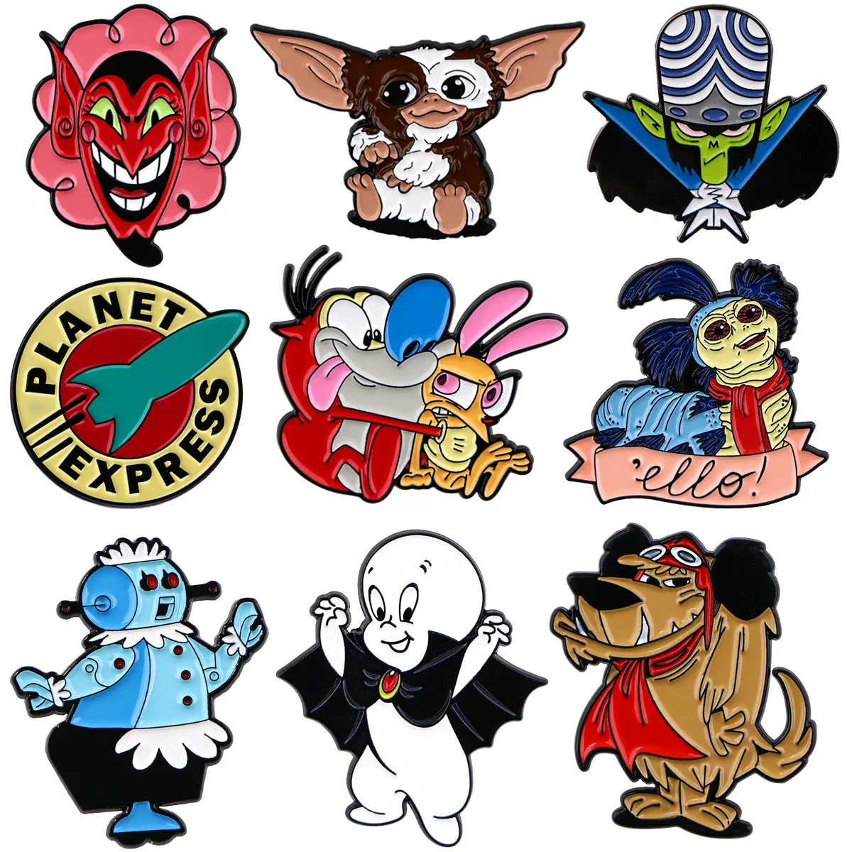 Cute Dog Enamel Pins Cartoon Monster Brooches Metal Lapel Badge Fashion Jewelry Accessories Gifts