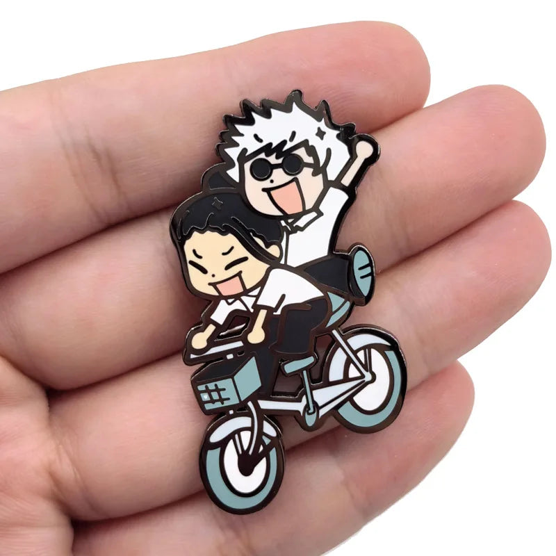 Funny Anime Character Enamel Pin Brooch for Backpacks and Clothes