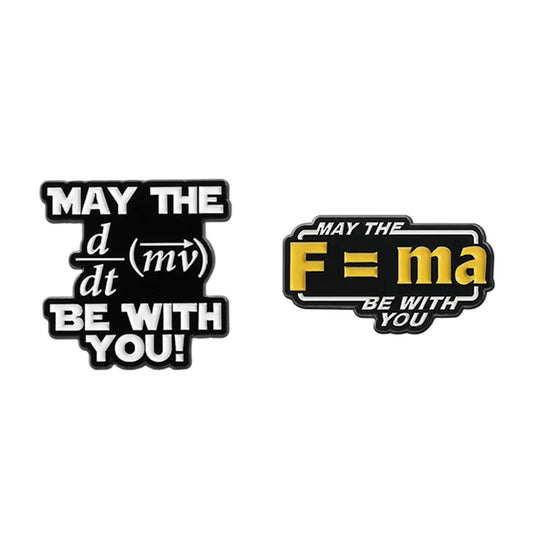 Physics Formula F = ma Enamel Pin Science Fiction Brooch Lapel Badge Jewelry Gift