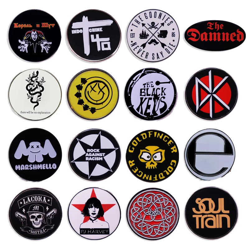 Pop Rock Band Pin Brooch Punk Metal Badge Jewelry Gift Accessories