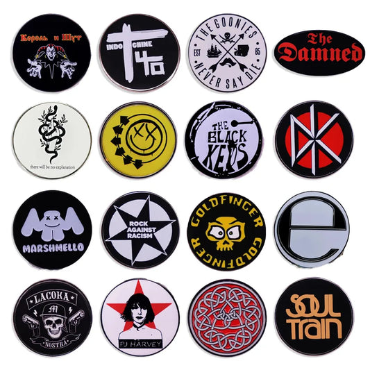 Pop Rock Band Pin Brooch Punk Metal Badge Jewelry Gift Accessories