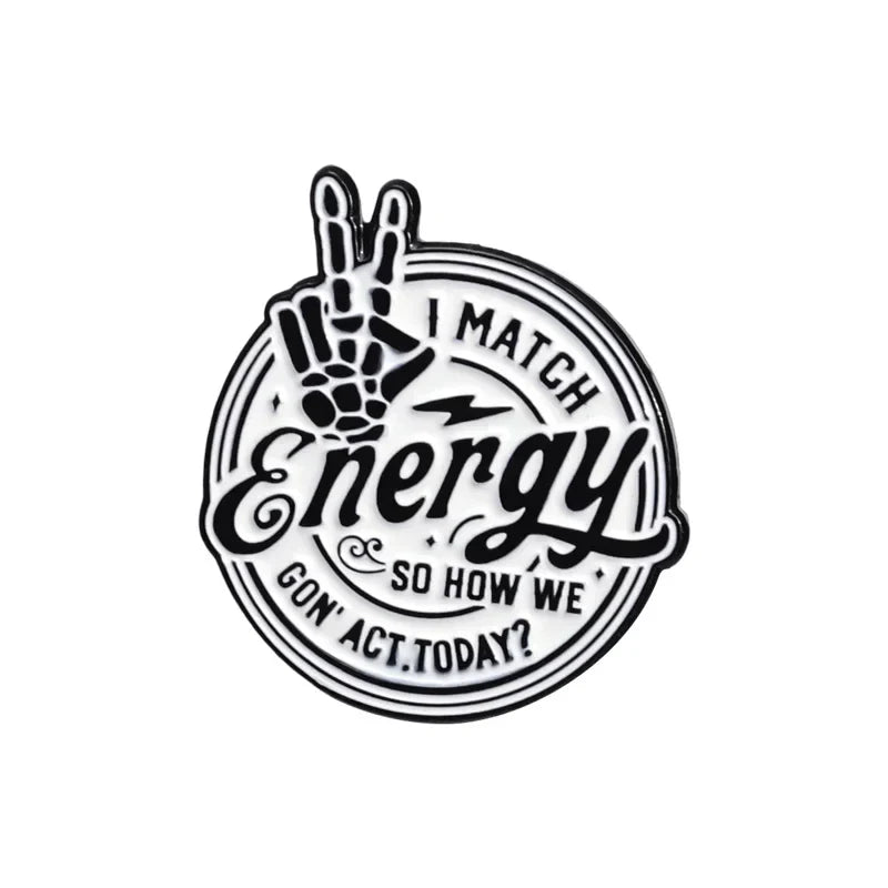 Punk Skeleton Enamel Pin - Match Energy Lapel Badge Jewelry Gift