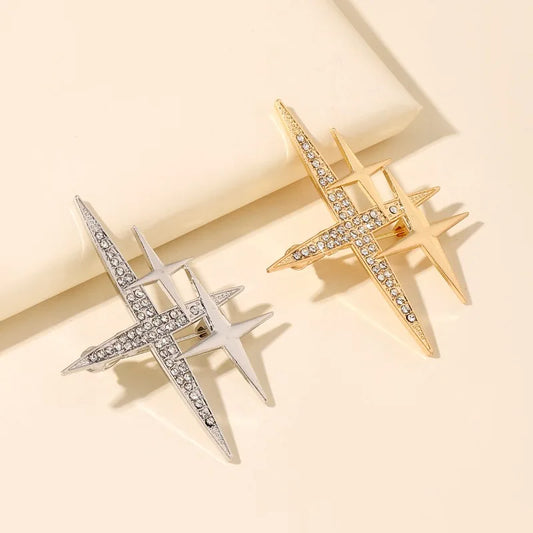 Creative Star Brooch for Women - Fashion Versatile Pin, Anti-exposure Buckle, Suit Accessory