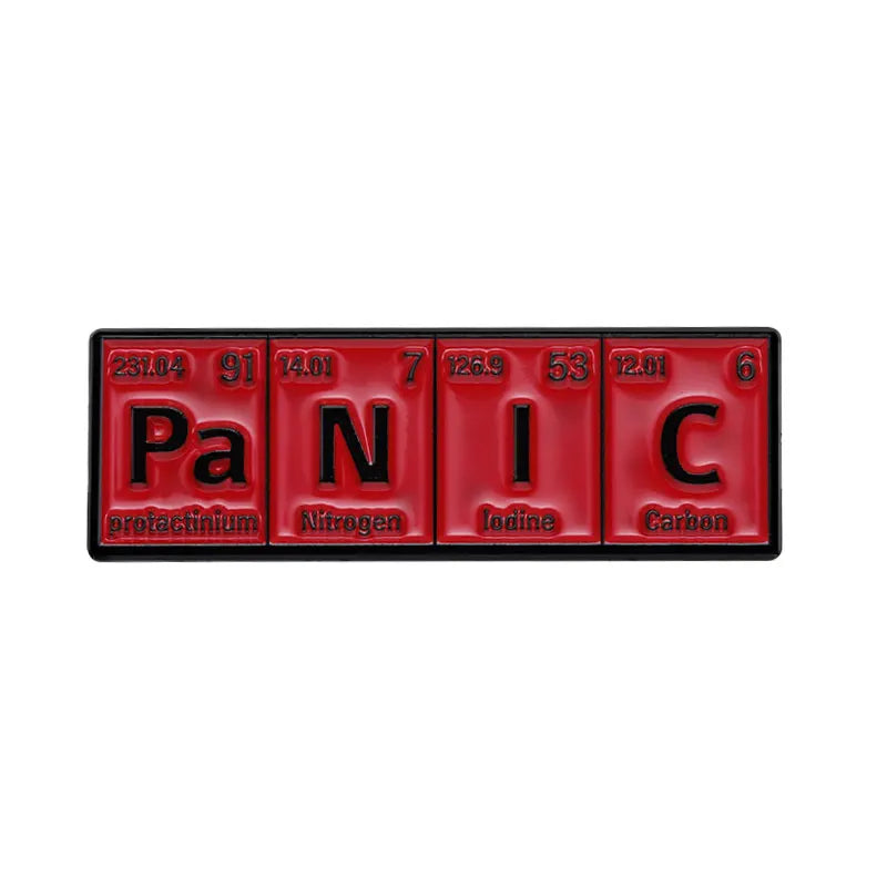 Genius Periodic Table Enamel Pin Personalized Chemistry Brooch Jewelry Gift