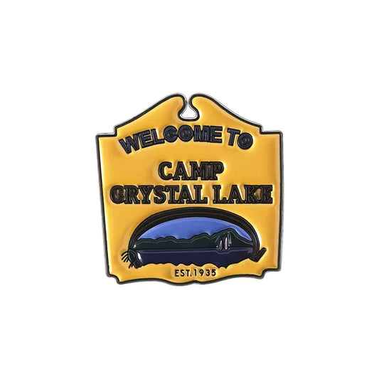 Halloween Horror Movie Enamel Pins Camp Crystal Lake Brooch Lapel Badge Retro Jewelry Gift