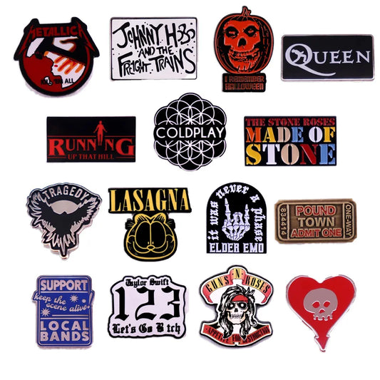 Rock Band Logo Enamel Pin Music Badge Brooch Jewelry Gift Accessories Wholesale