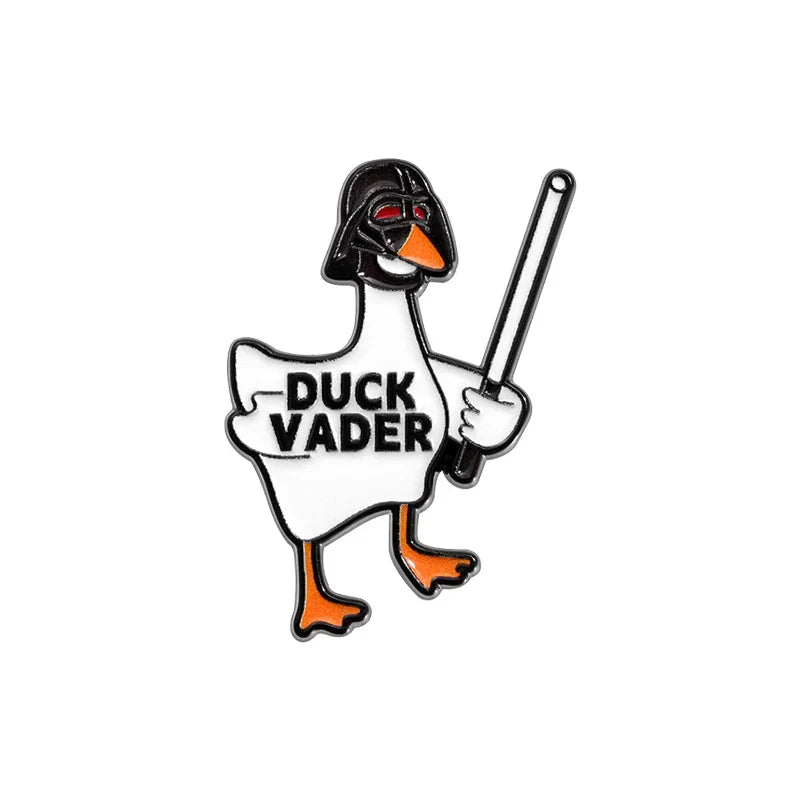 Silly Goose Enamel Pin Cartoon Duck Brooch Lapel Badge Jewelry Wholesale