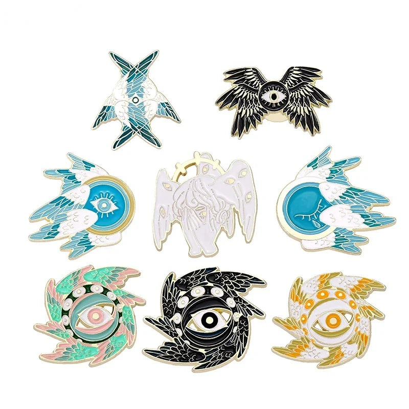 Angel Wings Enamel Pin Seraphim Lapel Brooch Cartoon Animal Badge Gift