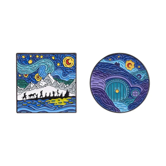 Fantasy Starry Sky Enamel Pin Brooch Jewelry