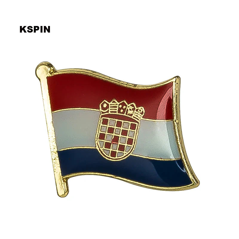 Croatia Flag Metal Pin Badge Brooch KS-0095