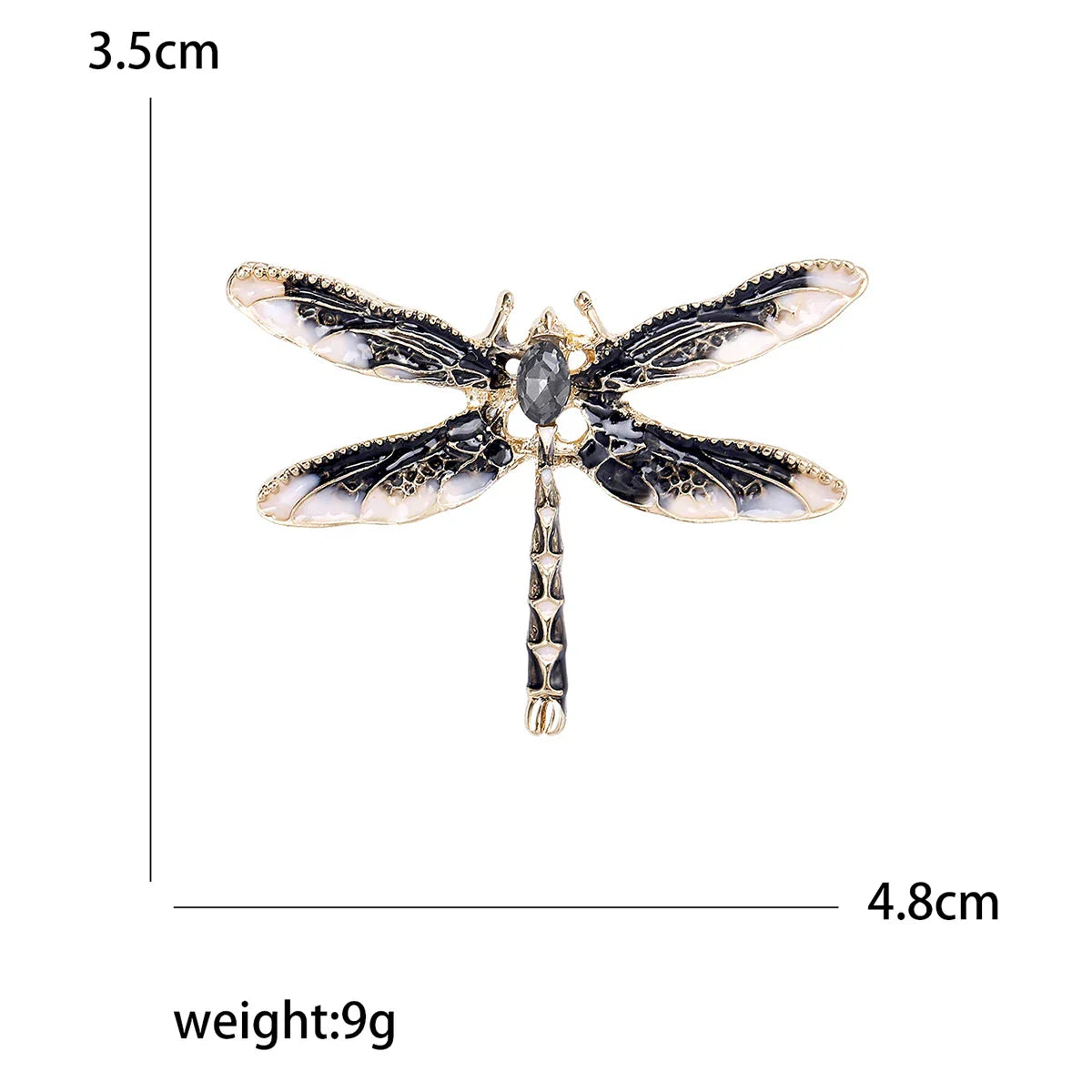 Rhinestone Dragonfly Brooch Pearl Insect Pin Jewelry Accessories