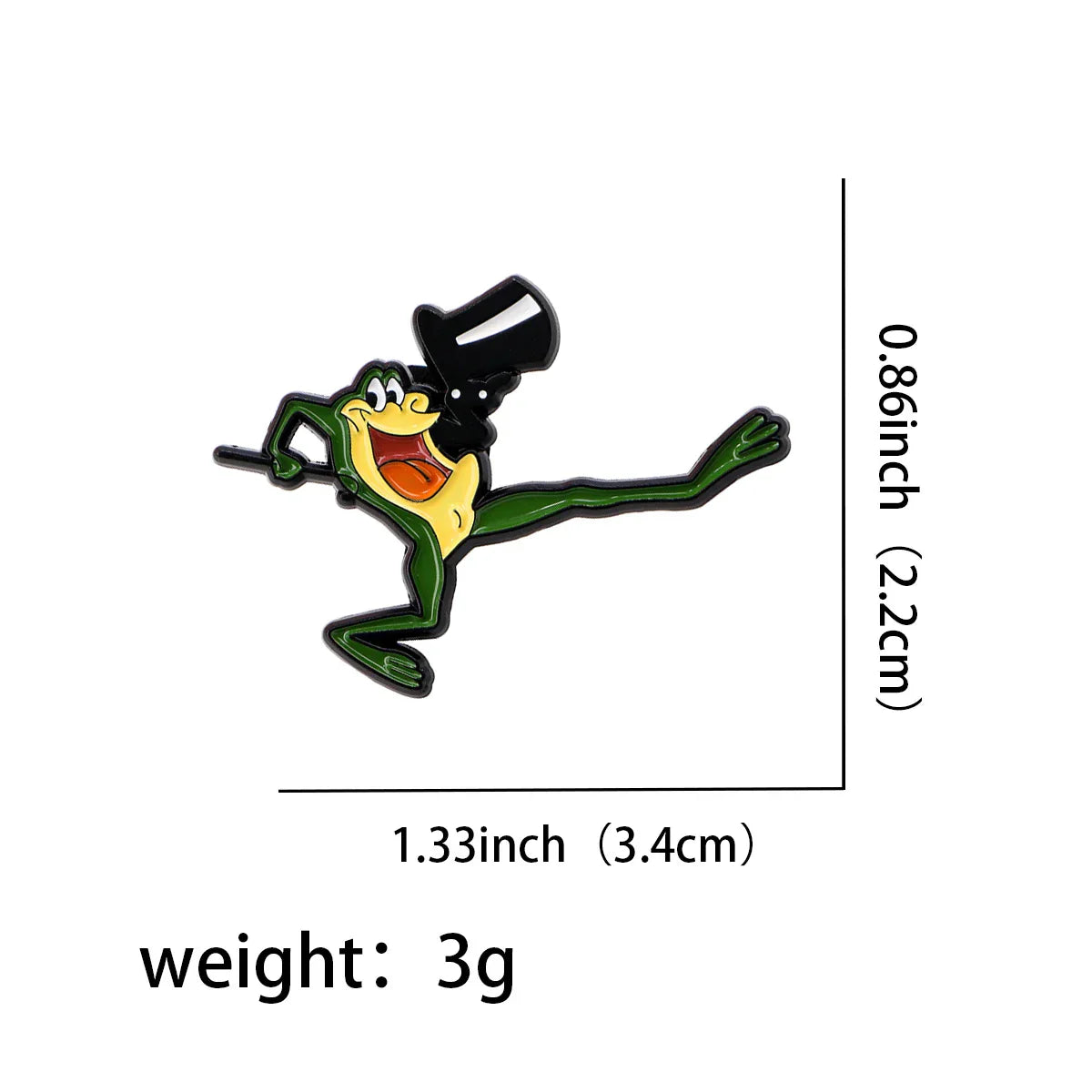 Dancing Frog Enamel Pin Brooch Badge for Backpacks and Clothes Gifts