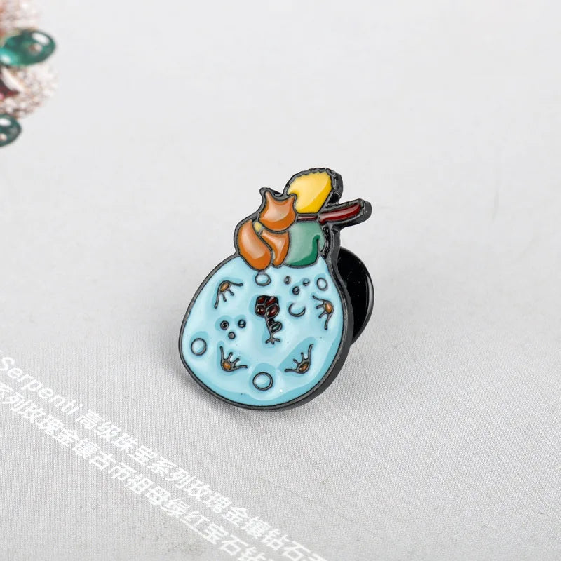 The Little Prince Fox Brooch Lapel Pin Unisex Backpack Gift