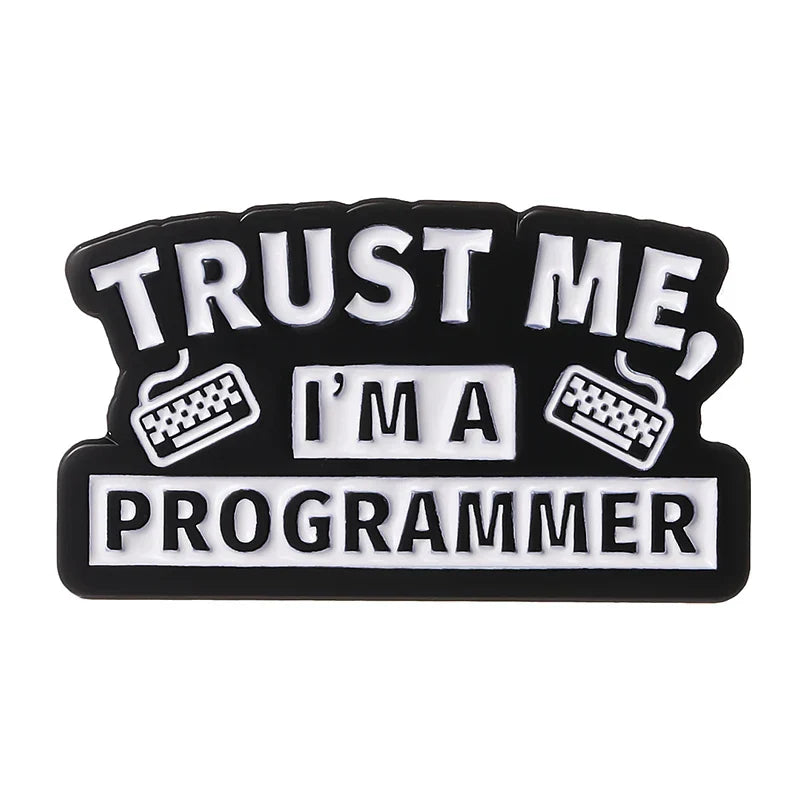 Programmer Enamel Pin Trust Me Brooch Badge CSS HTML Metal Lapel Jewelry Gifts Wholesale