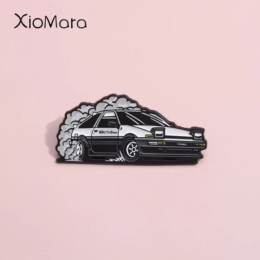 Anime Enamel Pins Custom Racing Drift Brooches Lapel Badges Gothic Jewelry Gift