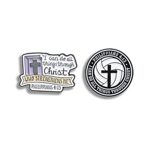 I Can Do All Things Through Christ Enamel Pins Lapel Badges Jewelry Accessories