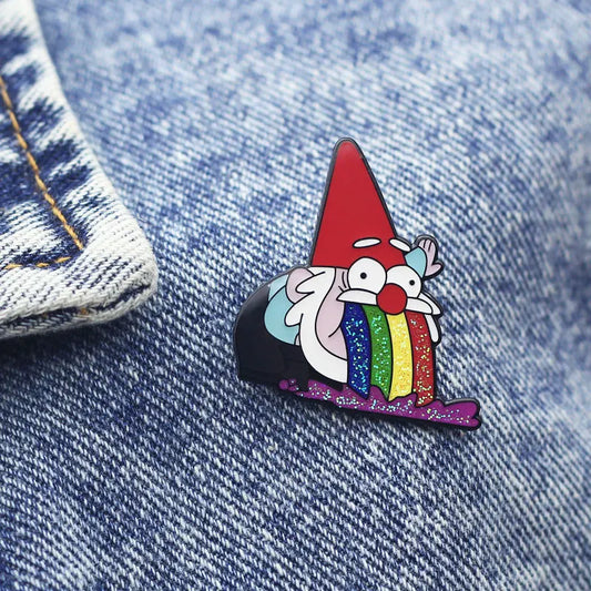 Gravity Falls Rainbow Old Man Enamel Pins Cartoon Brooches Gift