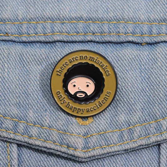 Happy Accidents Enamel Pin Brooch Lapel Badge Cartoon Metal Jewelry Gift Wholesale
