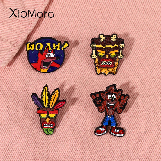 Adventure Game Character Enamel Pin Brooch Lapel Gift Jewelry