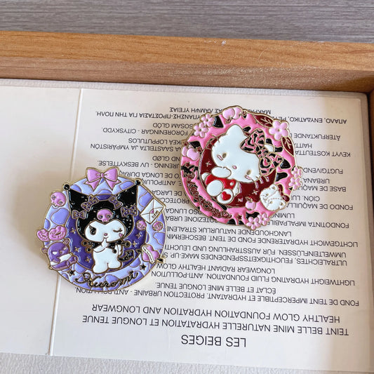 Sanrio Hello Kitty Kuromi Cinnamoroll Metal Lapel Pins Backpack Accessories