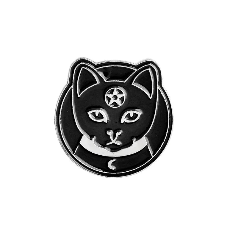 Moon Witch Enamel Pins Brooches for Clothes and Backpacks