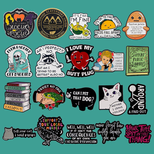 Cat Quote Enamel Pin Jewelry Gifts