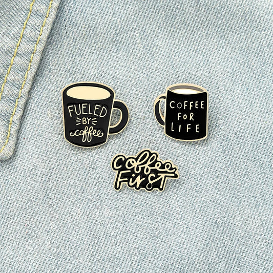 Coffee Maker Enamel Pin Brooch Lapel Pin Badge Fashion Jewelry
