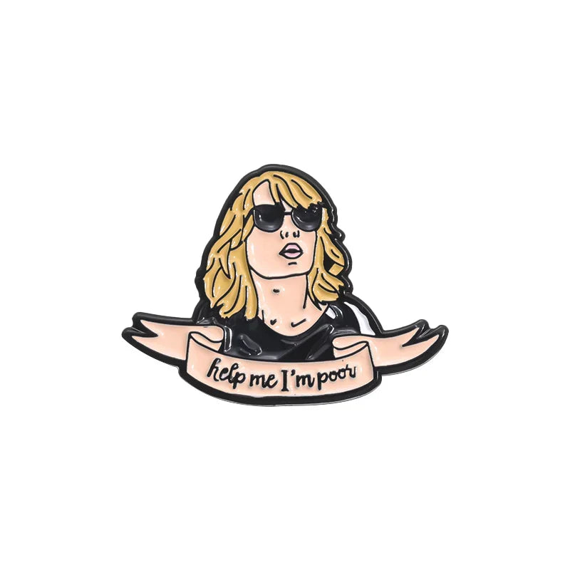 Help Me I'm Poor Enamel Pin Brooch Lapel Badge Jewelry Wholesale