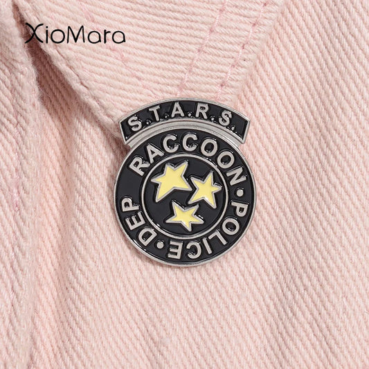 Raccoon Police Enamel Pin Special Tactics Rescue Service Badge Jewelry Gift