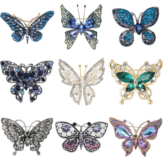 Rhinestone Butterfly Brooch Pin Jewelry Accessories