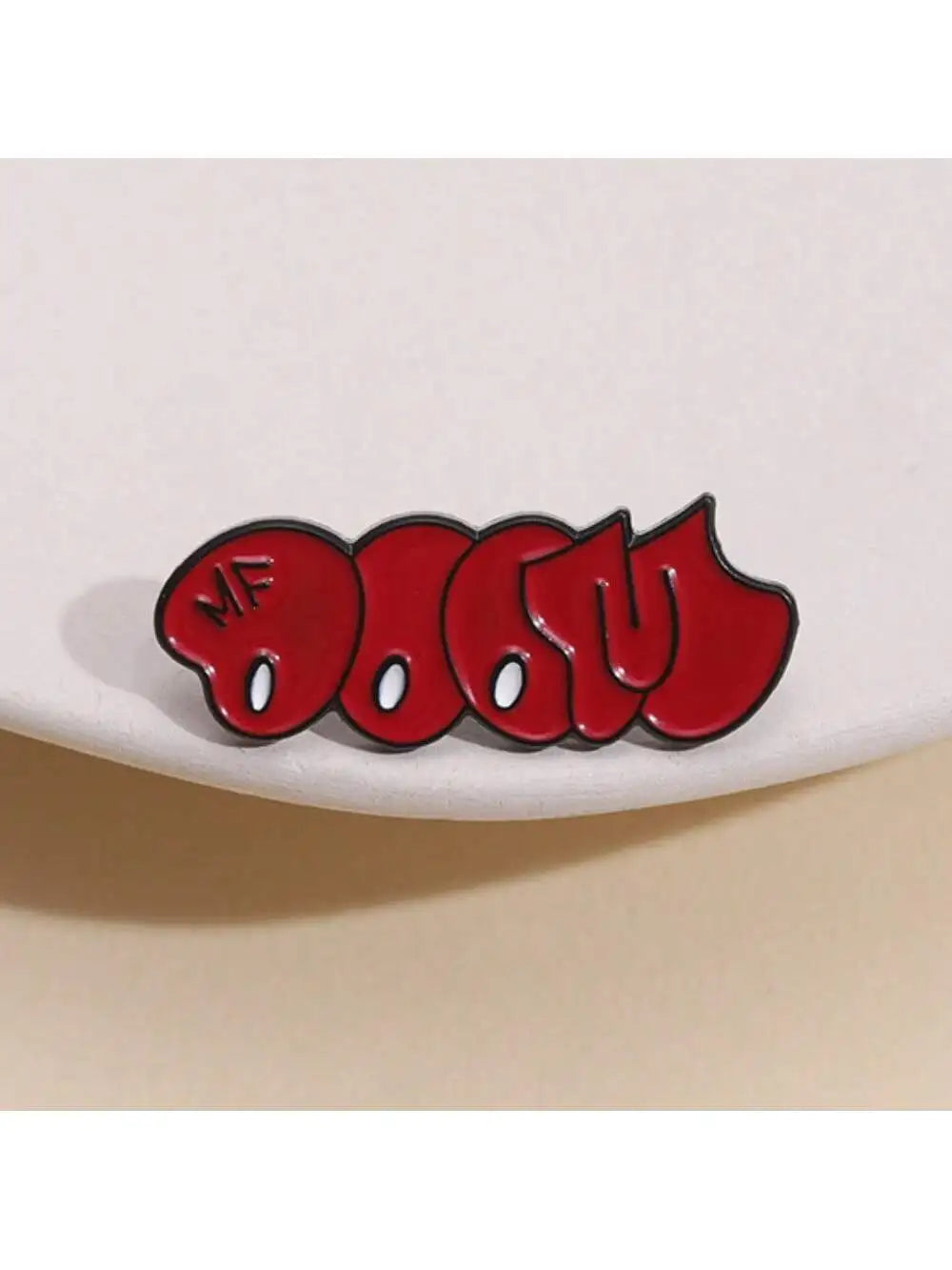 Red Letter Rapper Metal Brooch Badge