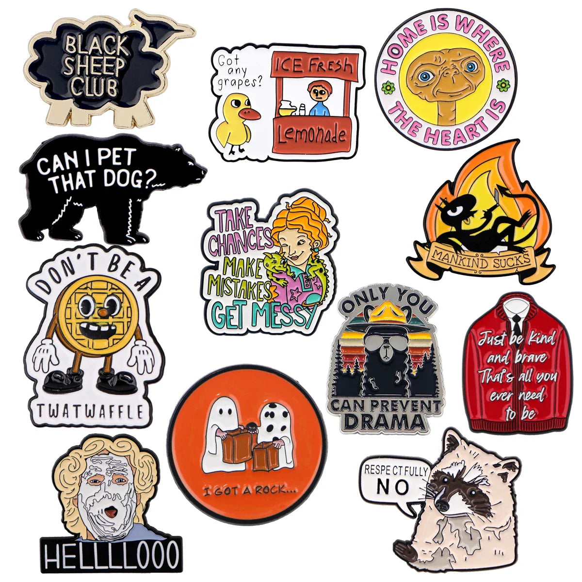 Cartoon Enamel Pin Brooches for Women - Lapel Pins, Backpack Accessories, Fashion Jewelry Gifts