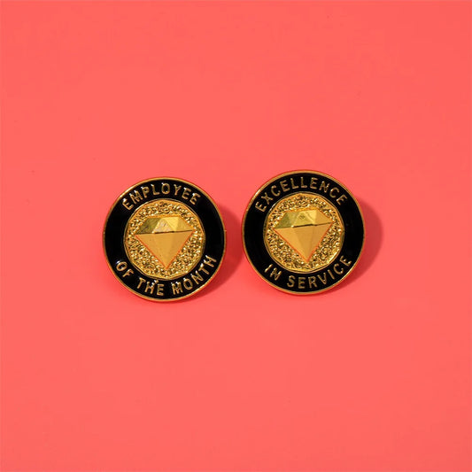 Employee of the Month Brooches Pins Backpack Jacket Badge Jewelry Freeshipping