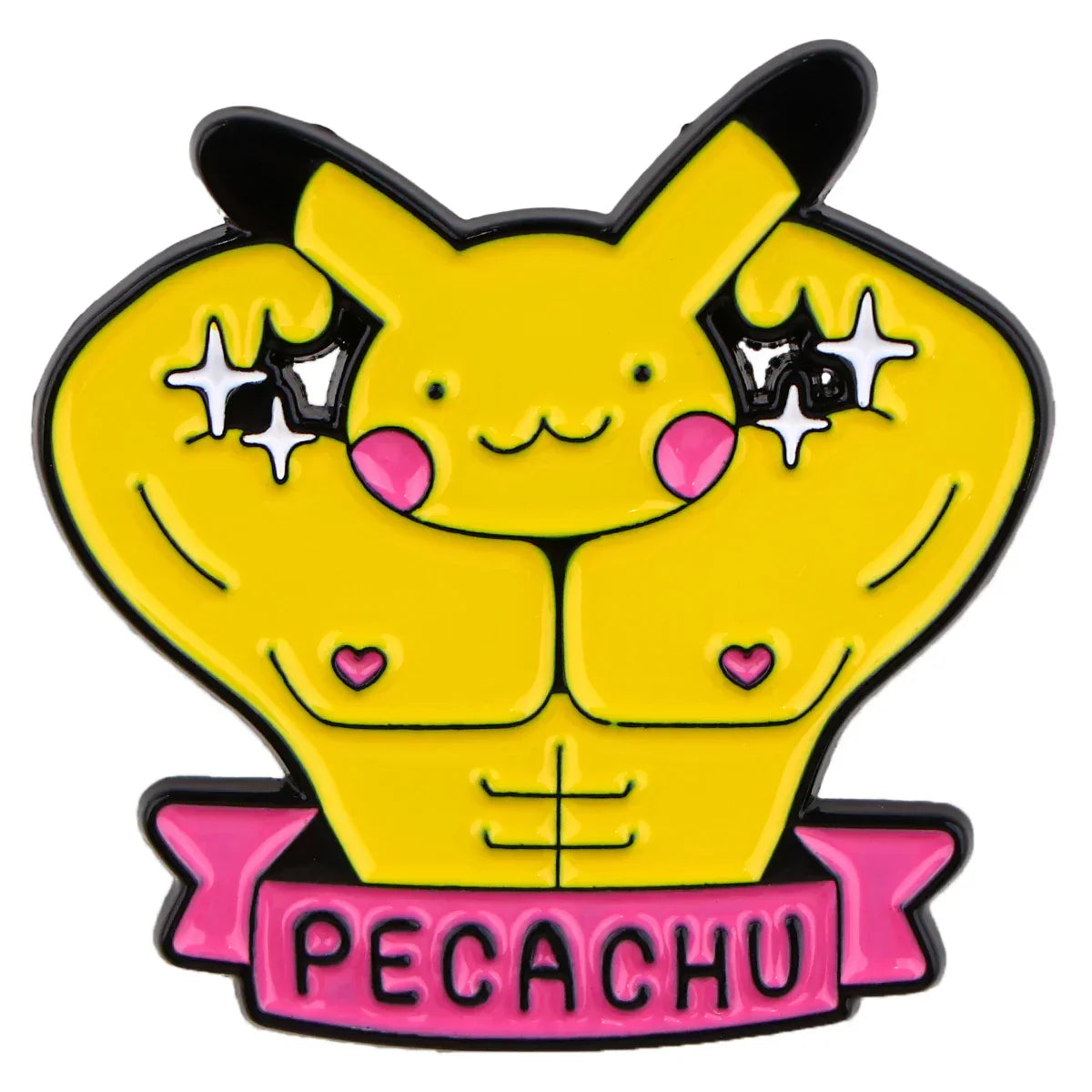 Kawaii Muscle Enamel Brooch Anime Fitness Pin Lapel Badge Jewelry Gift