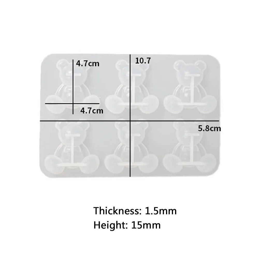 Bear Pendant Resin Mold Silicone Molds for Jewelry Making