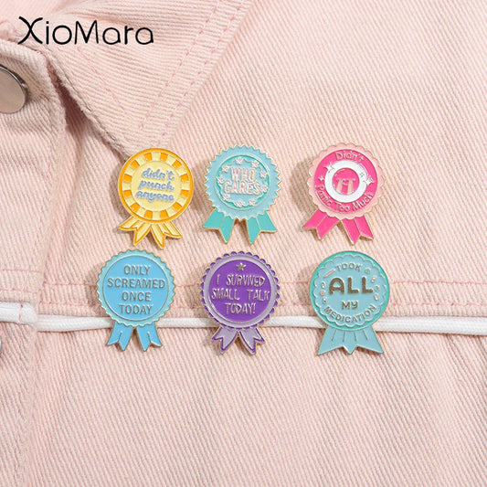 Creative Enamel Pins Mental Health Brooch Lapel Badge Jewelry Gifts