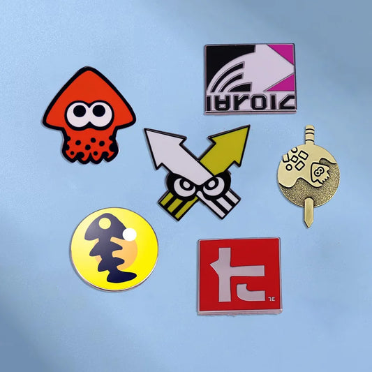 Splatoon Inkling Squid Brooch Lapel Pin Game Logo Badge Jewelry Gift