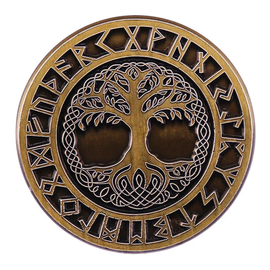 Yggdrasil Norse Viking Tree of Life Enamel Pin