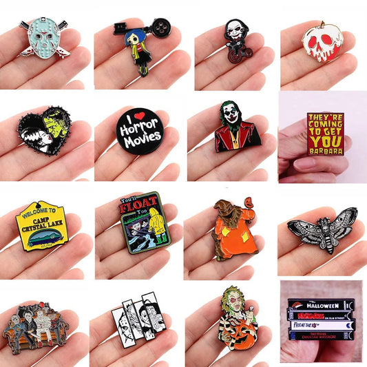 Halloween Horror Movie Enamel Pin Brooch Lapel Pins Backpack Accessories Jewelry Gifts