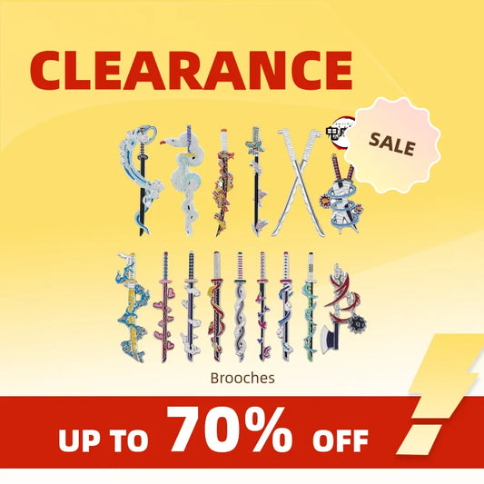 Demon Slayer Sword Brooch Pins Cosplay Jewelry