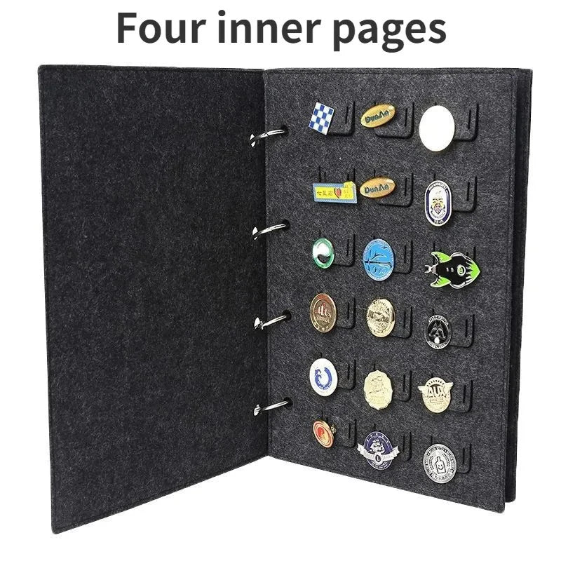 Felt Pin Brooch Display Storage Box Badge Holder Board Collection Case