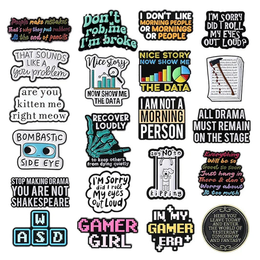 Humor Proverb Enamel Pin: "Drama Stays On Stage" Brooch Lapel Badge Funny Gift