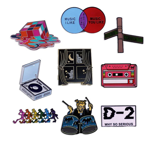 Rock Band Logo Enamel Pin Music Badge Brooch Jewelry Gift Accessories Wholesale