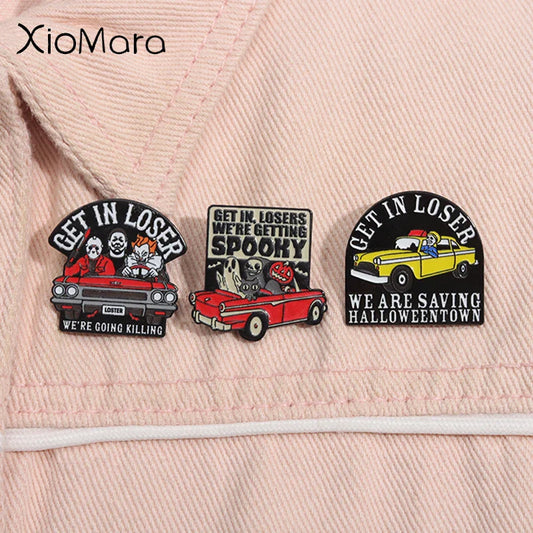 Horror Movie Enamel Pins Halloween Brooches Lapel Badge Gifts