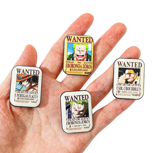 Anime Luffy Enamel Pin Set - Metal Brooch Badge for Clothing & Backpacks