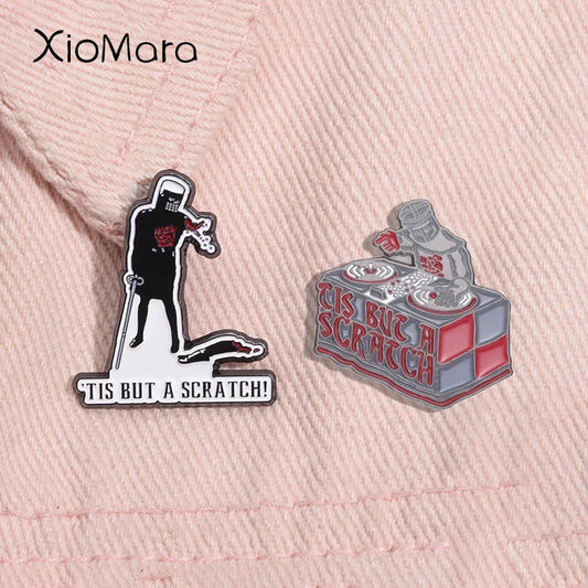 Black Knight Enamel Pin Monty Python Brooch Lapel Badge Gift